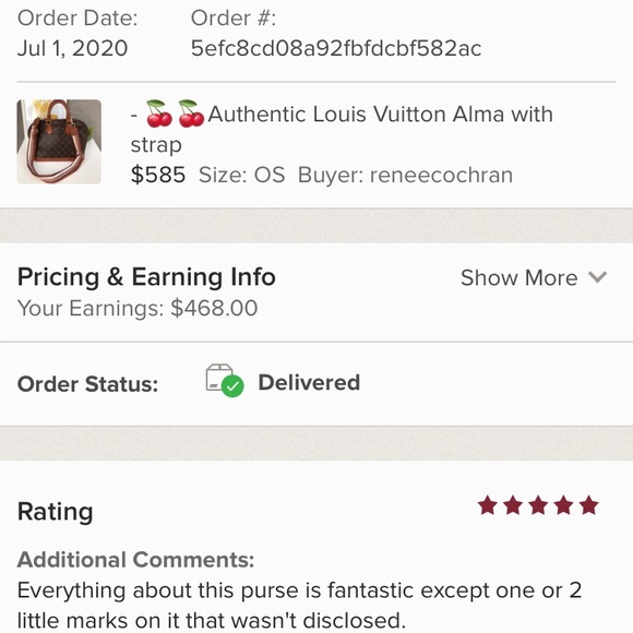 ‼️SOLD ‼️‼️🌹🌷Authentic Louis Vuitton Alma🌷🌹 - Picture 16 of 16